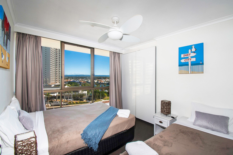 Bedroom 3, Seacrest Beachfront Holiday Apartments, Gold Coast