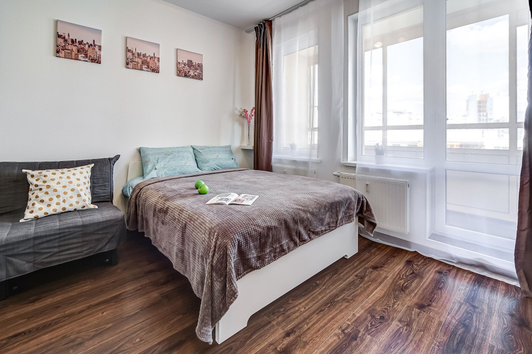 Bedroom 2, Modern apartment Vesta near Komendantsky, Sankt-Peterburg gorsovet