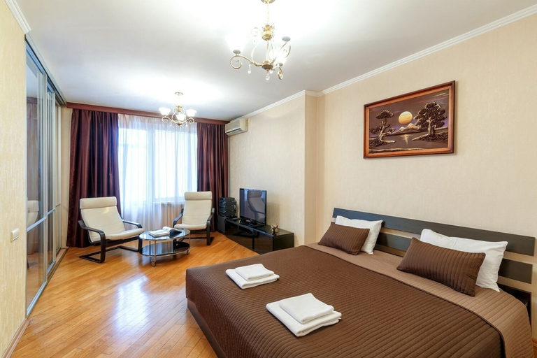 Bedroom, Miracle Apartments Smolenskaya 7, Central