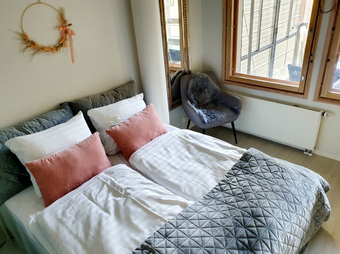 Bedroom, Superb 1BR home with sauna and terrace, Uusimaa