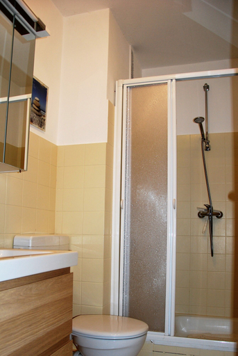 Bathroom, Ferienwohnung Am Sahlenburger Strand 1, Cuxhaven