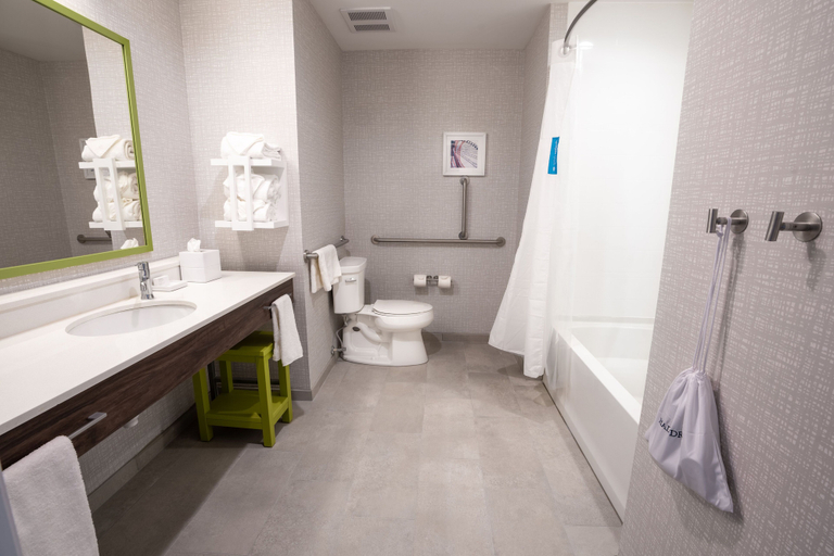 Bathroom 4, Hampton Inn by Hilton Huntley Chicago, Kane