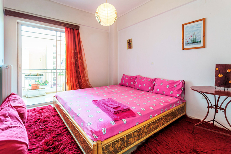Bedroom 4, Bright Comfy Flat near Beach & City Center, Peloponnese