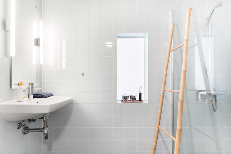 Bathroom 2, Dinesen Collection Two-Story Condos by Nyhavn Harbour, Copenhagen