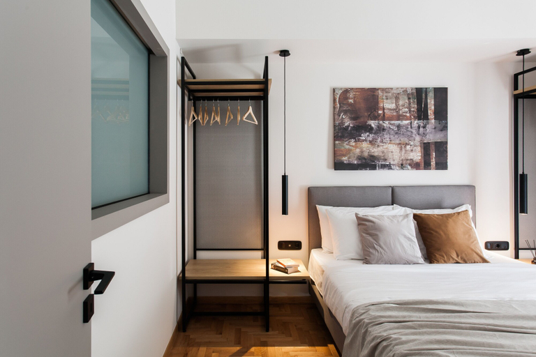 Bedroom 2, UPSTREET Modern Minimalist 3BD Apt-Hilton, Attica