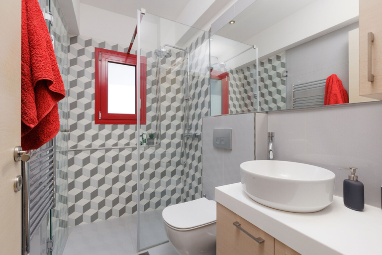 Bathroom 3, A Luxury Retreat in Corfu Town by Konnect, Two-Bedroom Apartment, Ionian Islands