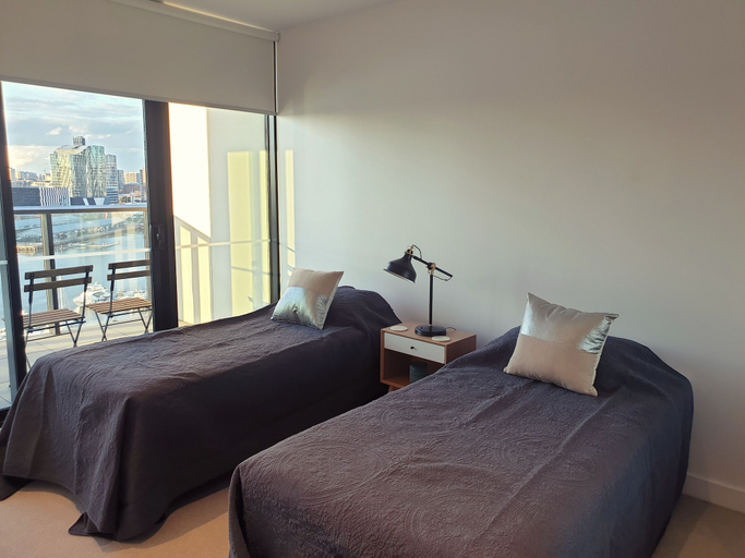Bedroom 2, Orange Stay at Collins Wharf, Melbourne