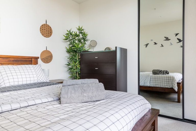 Bedroom 2, Modern 1 Bedroom in Tranquil Parklands, Melbourne