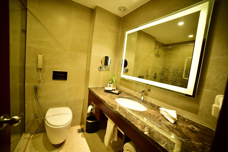 Bathroom 3, Hotel Milan Palace, Kaushambi