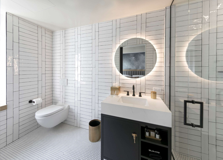 Bathroom 5, The Wayfarer Downtown LA, Tapestry Collection by Hilton, Los Angeles