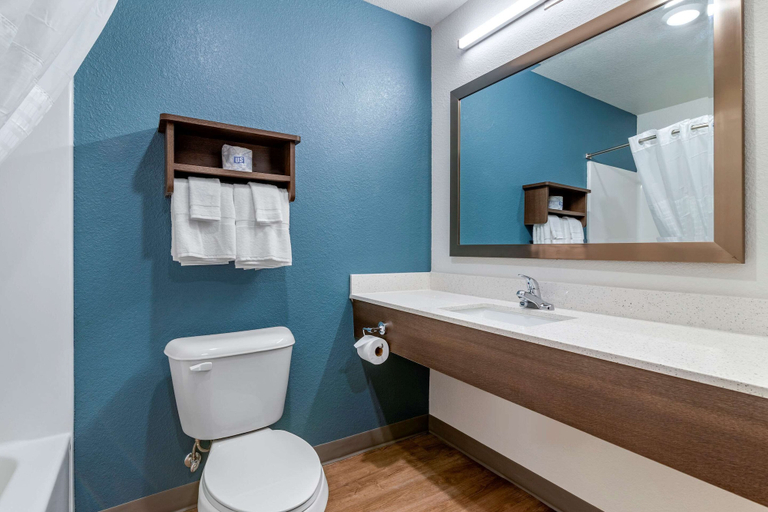 Bathroom 3, WoodSpring Suites Brunswick, Glynn