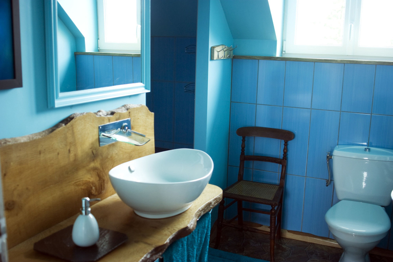 Bathroom, La Neslière – Chambres d’hôtes Bio, Manche