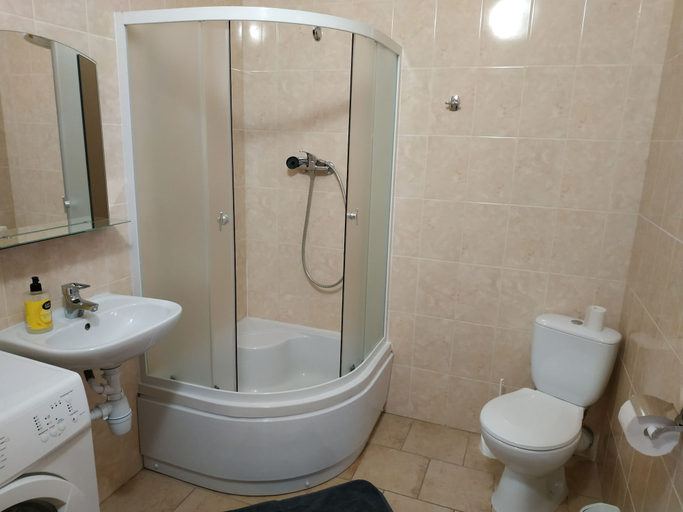 Bathroom, Best one room Apartments on Belyaeva 5, Mukachivs'ka