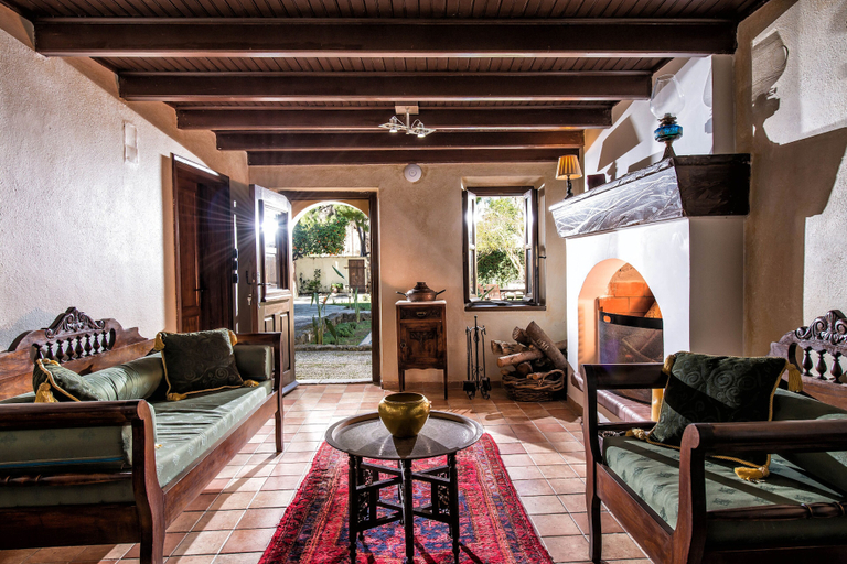 Fireplace, Lemuria Manor, Wine Dark Sea Villas, South Aegean
