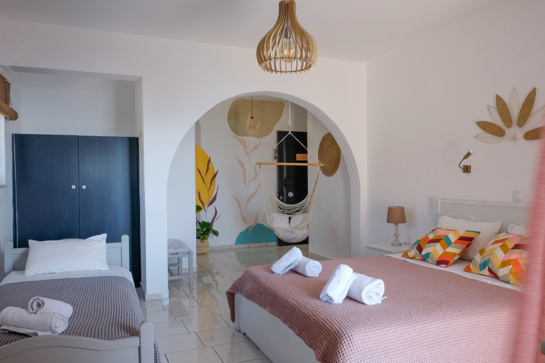 Bedroom 4, Pefkides Aegina Apartments, Attica