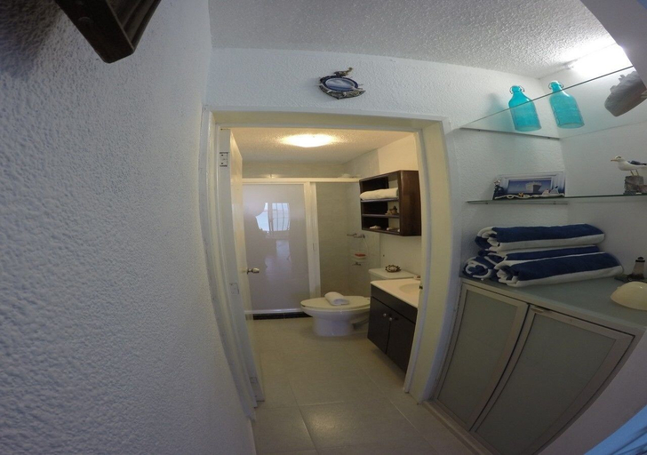 Bathroom, Departamento en Condominio Real Hacienda, Sol Mar y Playa Cancun, Isla Mujeres