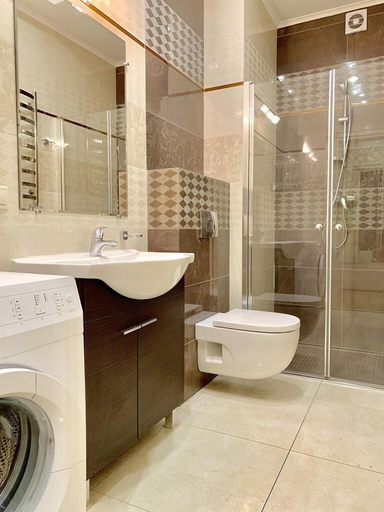 Bathroom, Apartment Lesi Ukrainki 29, L'vivs'ka