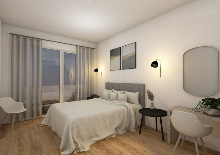 Bedroom 4, Stavento Apartments, West Greece