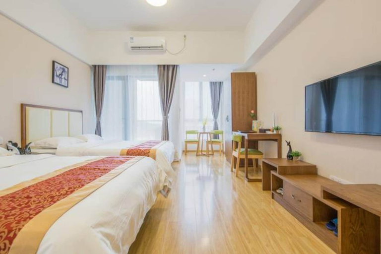 Bedroom 2, Liwu Apartment-Green Land Plaza Branch, Zhengzhou