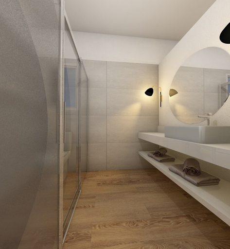 Bathroom 3, Stavento Apartments, West Greece