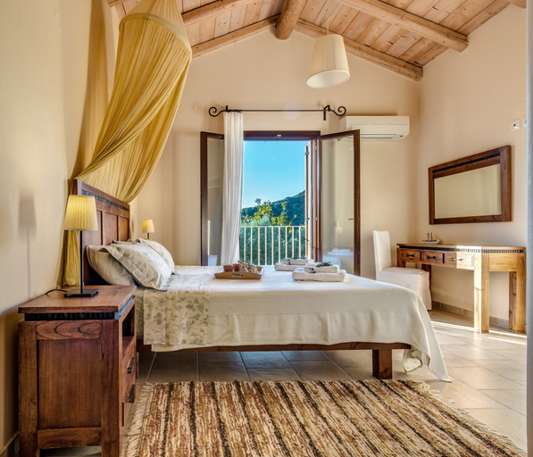 Bedroom 3, Mastrogiannis Villa Dafne, Ionian Islands
