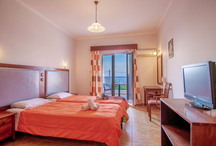 Bedroom 3, Agoulos Beach Hotel, Ionian Islands