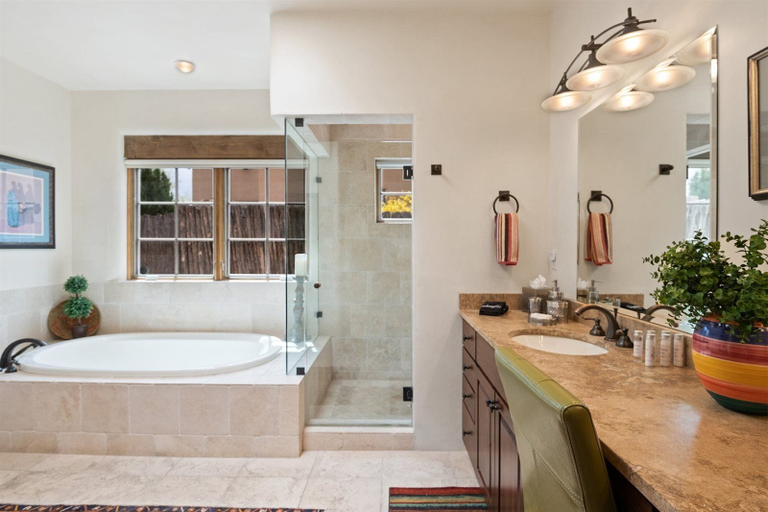 Bathroom 4, Adobe Dream - Luxury East Side Adobe Home, Light Filled and Spacious, Santa Fe