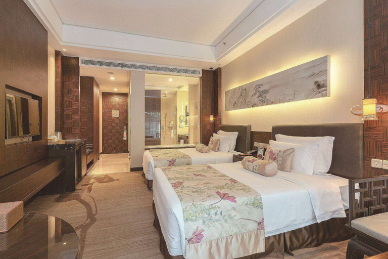 Bedroom 2, Howard Johnson By Wyndham Dongqian Lake Plaza Ningbo, Ningbo