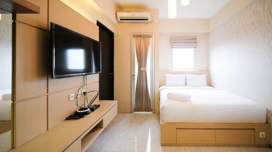 Bedroom 3, Compact and Comfy Studio at Puri Mas Apartment By Travelio, Surabaya