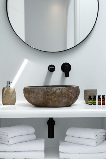 Bathroom 5, Psarou Black Villa I, South Aegean