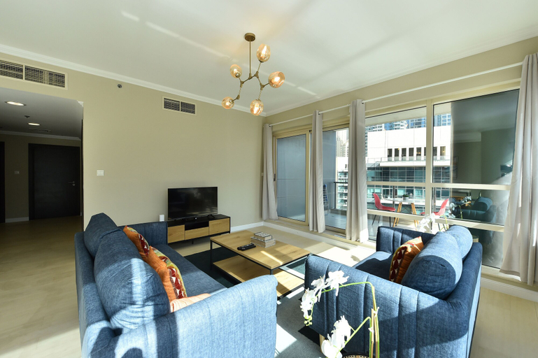 Living area 3, 2-BR Marina View Retreat at Marina Quays - DSY, Dubai