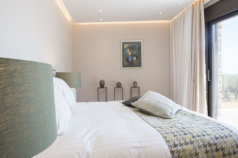 Bedroom 3, The Olive Retreat Villa Pool Treehouse Sleeps 10, Peloponnese