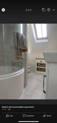 Bathroom 4, 2-bed Duplex Sleeps 3 With Fireplace, Nottinghamshire