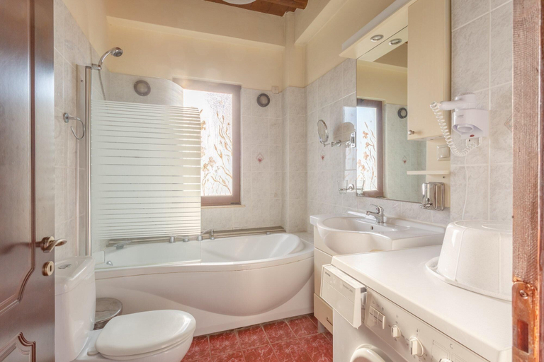 Bathroom 4, Villa Melina Private Pool Walk to Beach Sea Views A C Wifi Car Not Required - 1605, Crete