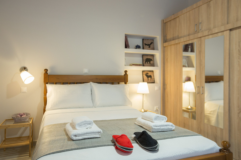 Bedroom 4, Splendid Views from a Cozy Cottage with a Garden Terrace, Attica