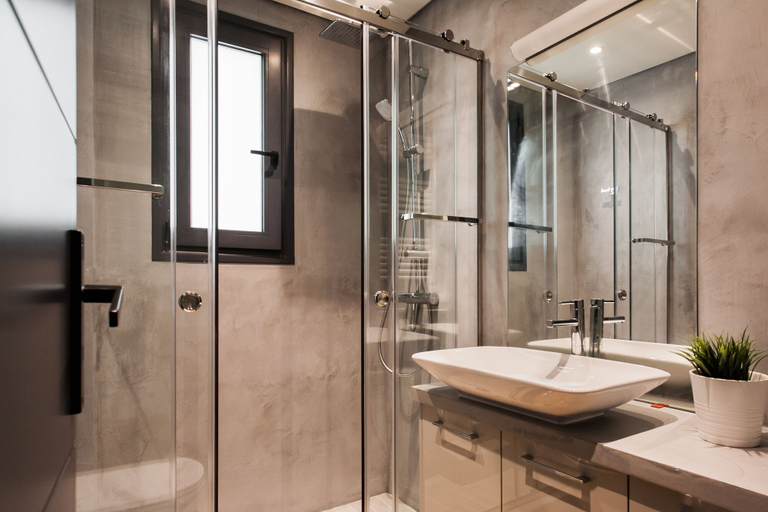 Bathroom 2, Striking 1BR Apartment in Kolonaki A, Attica