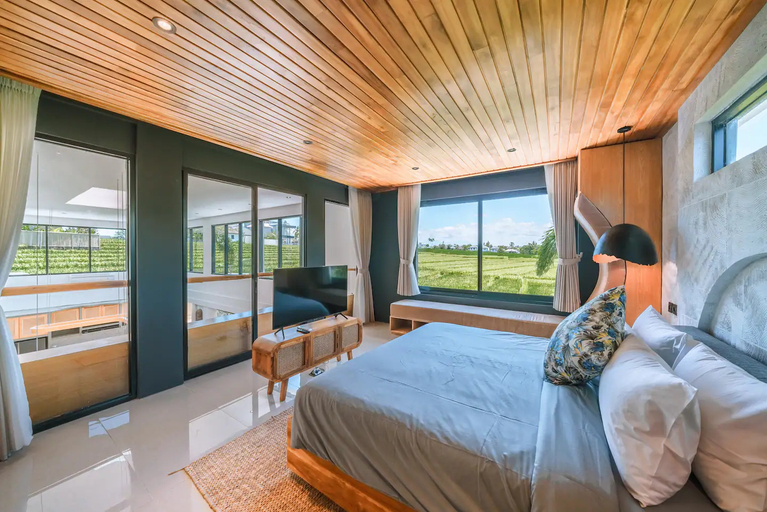 Bedroom 3, Villa Asri: Incredible Tropical 3BR Close to Nyanyi Beach, Tabanan