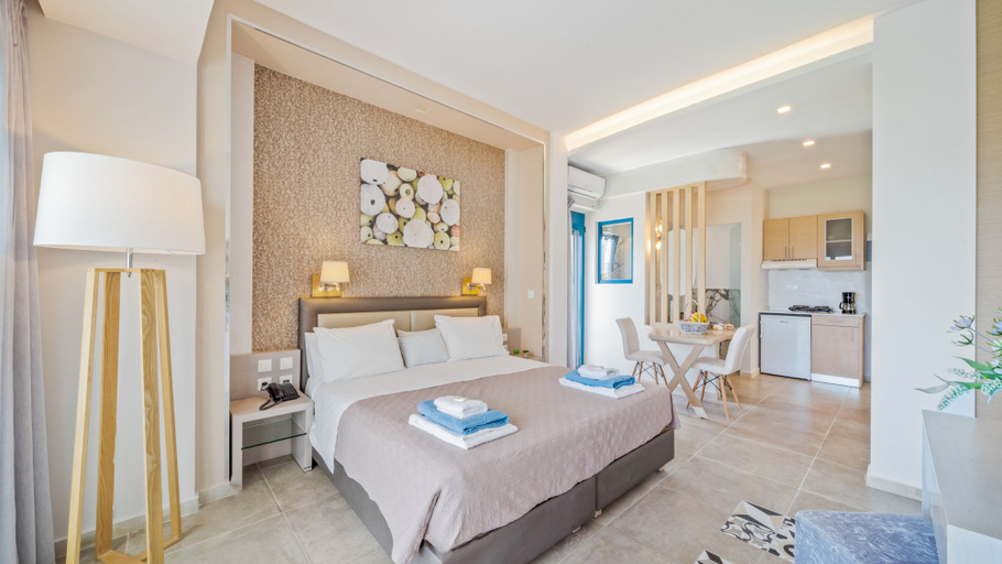 Bedroom 4, Pyrgos Beach Hotel Apartments, Crete