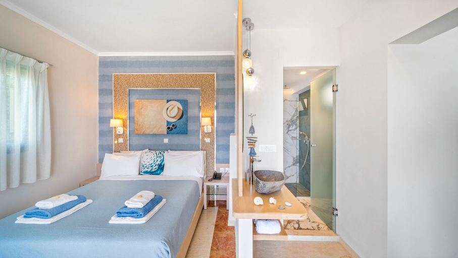 Bedroom 5, Pyrgos Beach Hotel Apartments, Crete