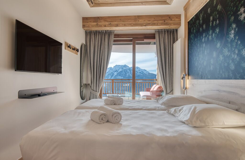 Bedroom 3, Appartement Panorama, Savoie