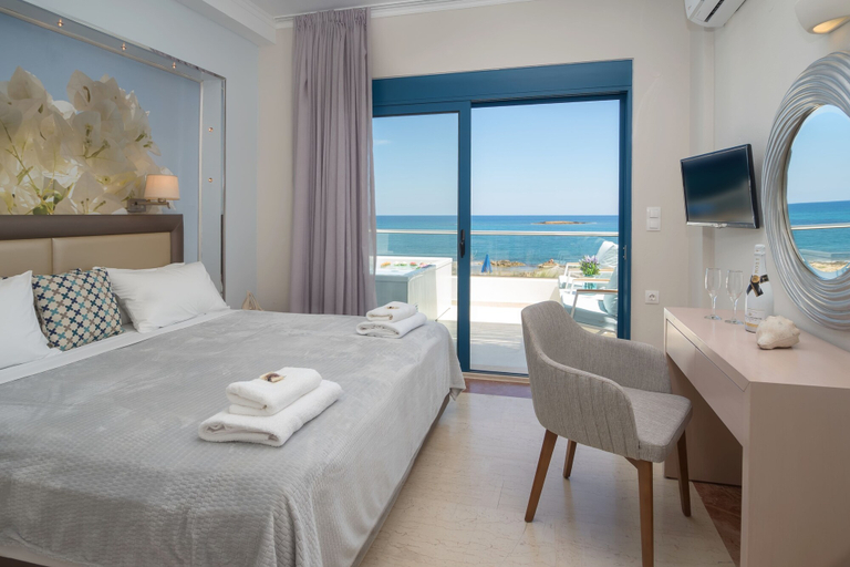 Bedroom 4, Pyrgos Beach Hotel Apartments, Crete