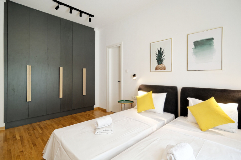 Bedroom 3, Elegant Big Apartment in Athens With Balcony, Attica