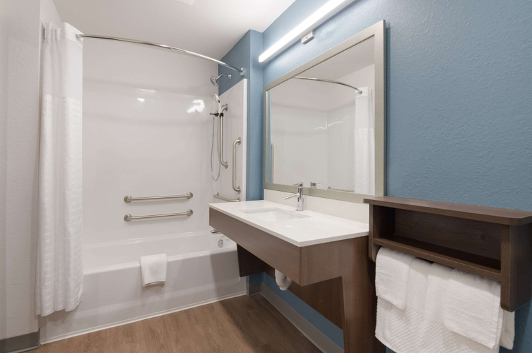 Bathroom 5, WoodSpring Suites Lynchburg VA, Lynchburg