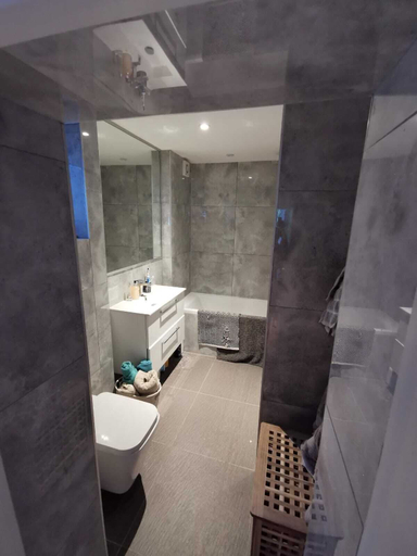 Bathroom, Entire 1-bed Apartment in London Haringey ,, London