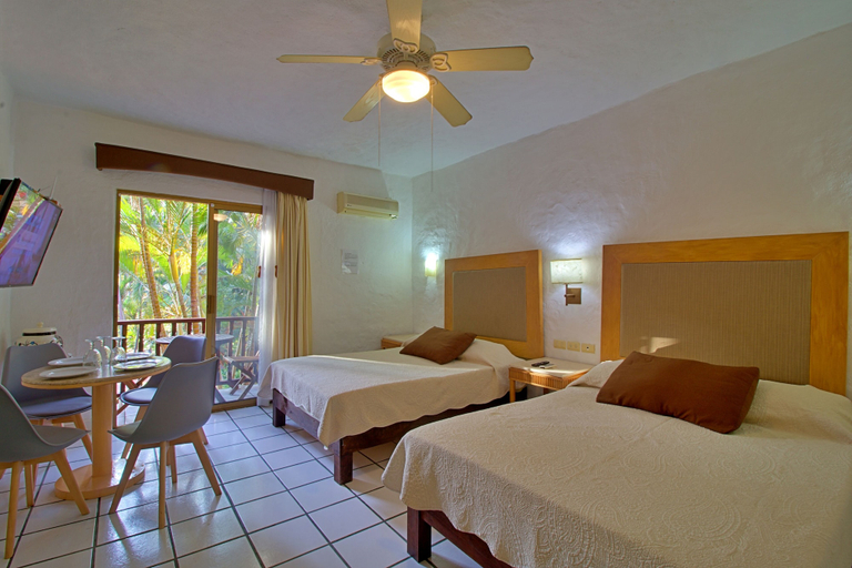 Bedroom 3, Villa Facing the Beach in a Large Terrace 7 Pools, Tennis Courts, Security, Puerto Vallarta