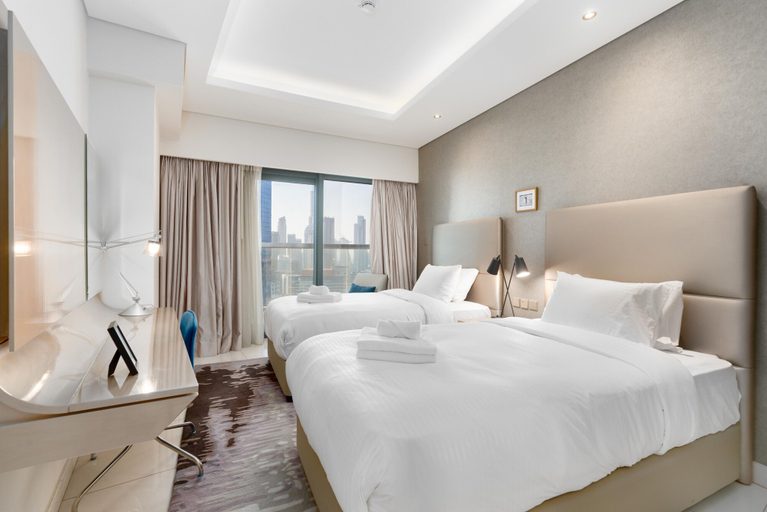 Bedroom 3, Lux BnB Paramount Tower I Burj Views, Dubai