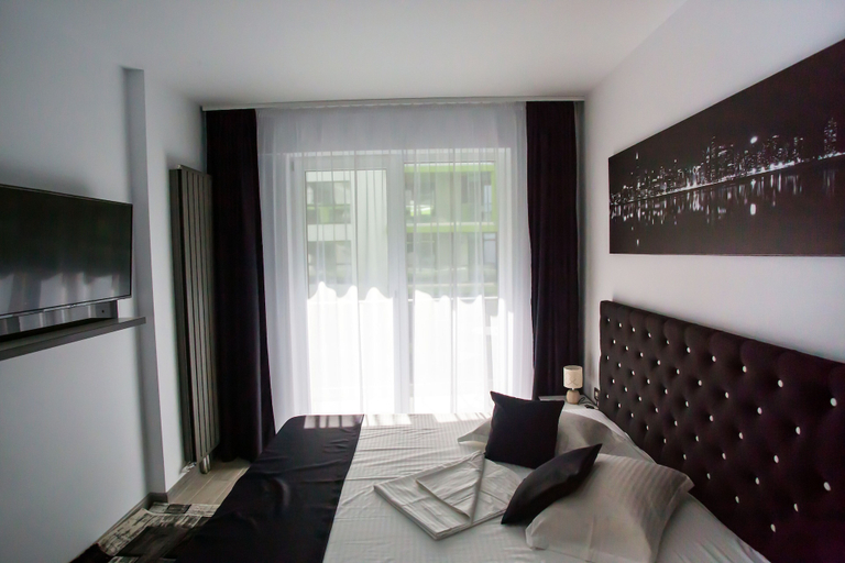 Bedroom 3, Apartament Black&White, Navodari