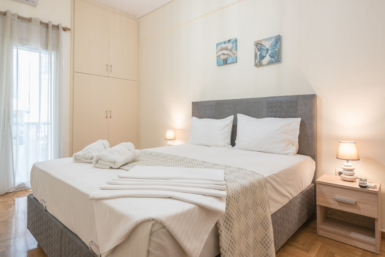 Bedroom 2, Elegant Home in Quiet Street by Cloudkeys, Attica