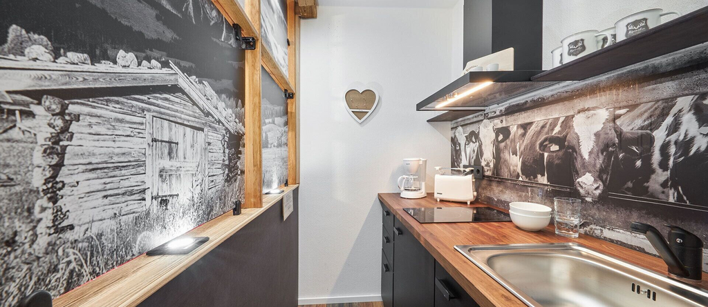 Private kitchen, Appartment im Landhotel Seeg, Ostallgäu