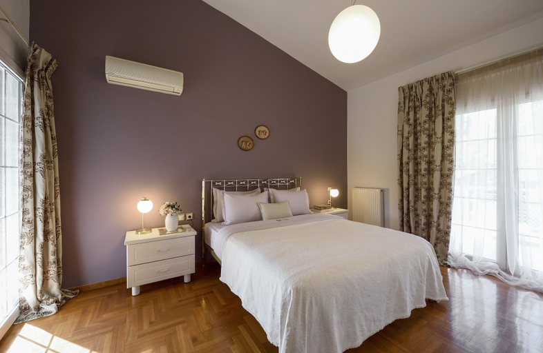Bedroom 2, Olvios Villa at Melissochori, Central Macedonia